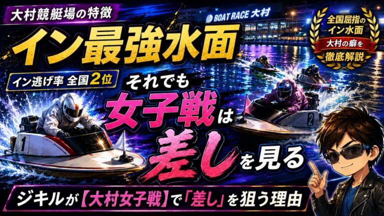大村競艇場特徴と女子戦傾向のアイキャッチ画像
